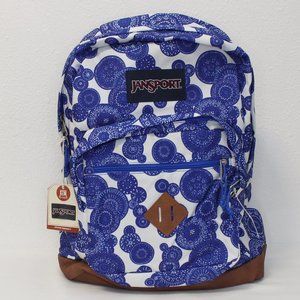 Jansport City View Blue Lace Bubble Design Backpack